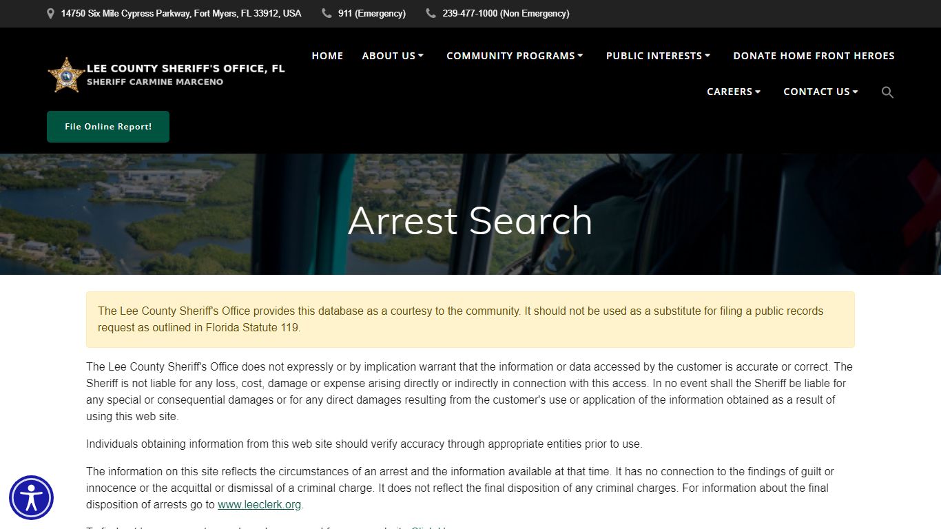 Arrest Search – Lee County Sheriff's Office
